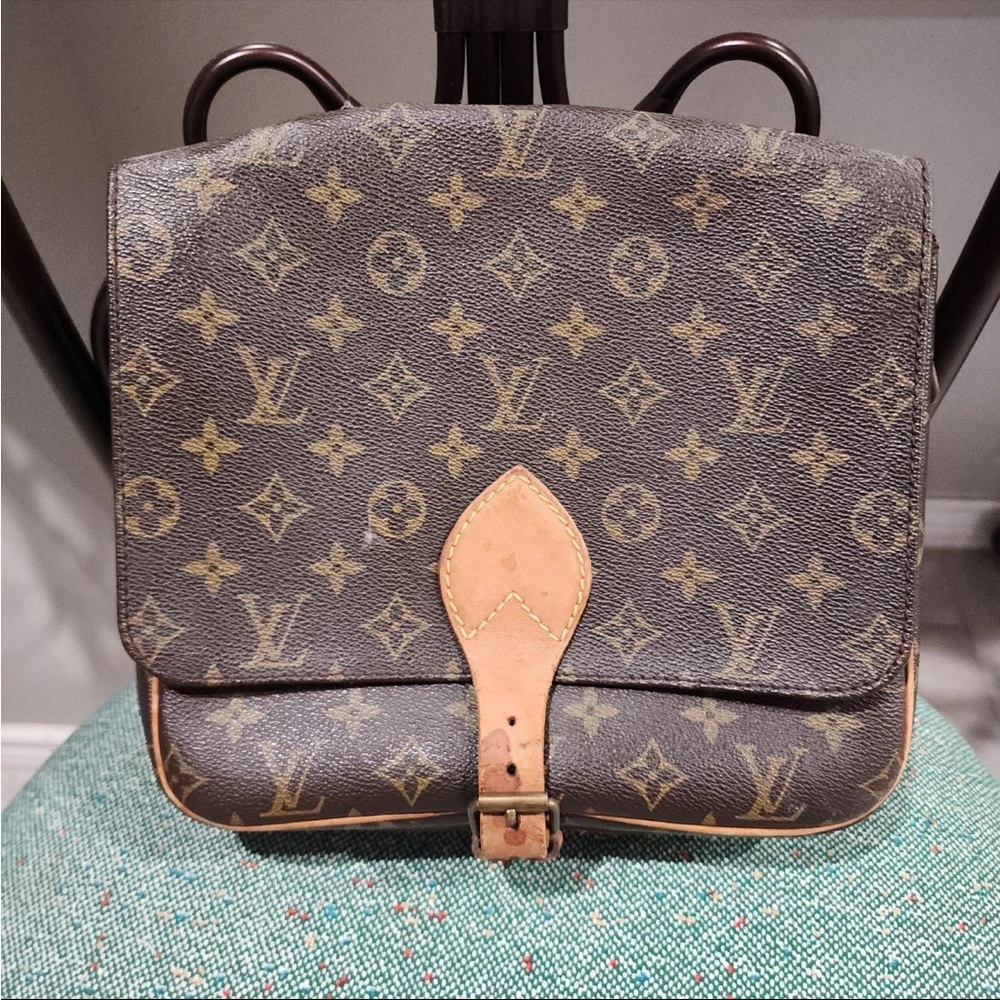 Louis Vuitton Monogram leather Cartouchiere shoulder bag in Brown and Tan M51252